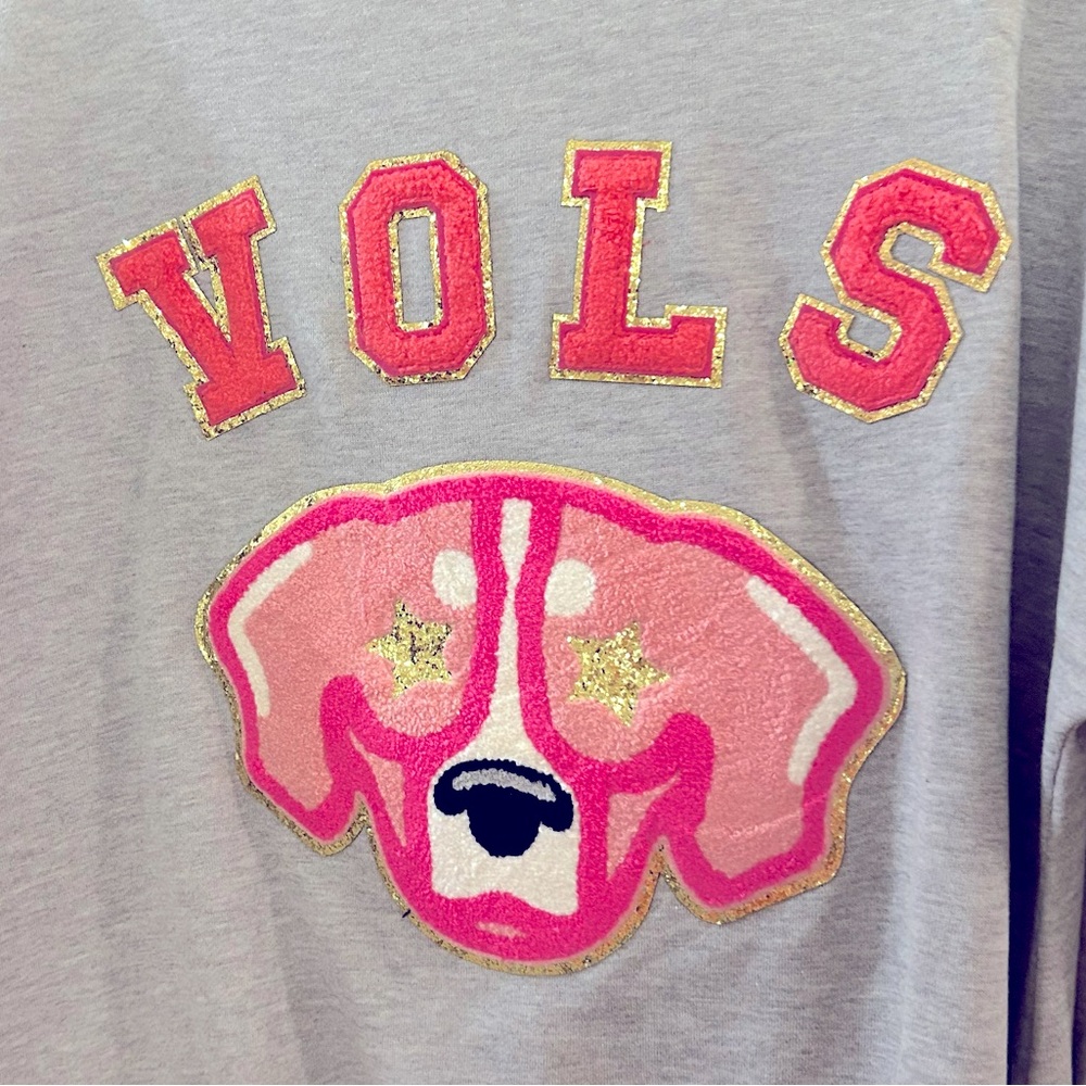Tennessee Vols Smokey Dog Shirt with Chenille Patches